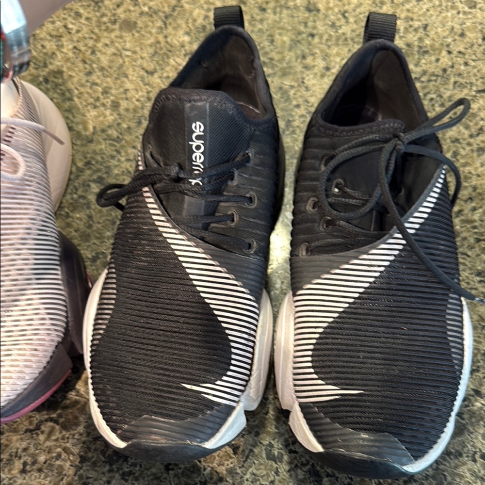 Black and White Athletic Sneakers Nike Superrep